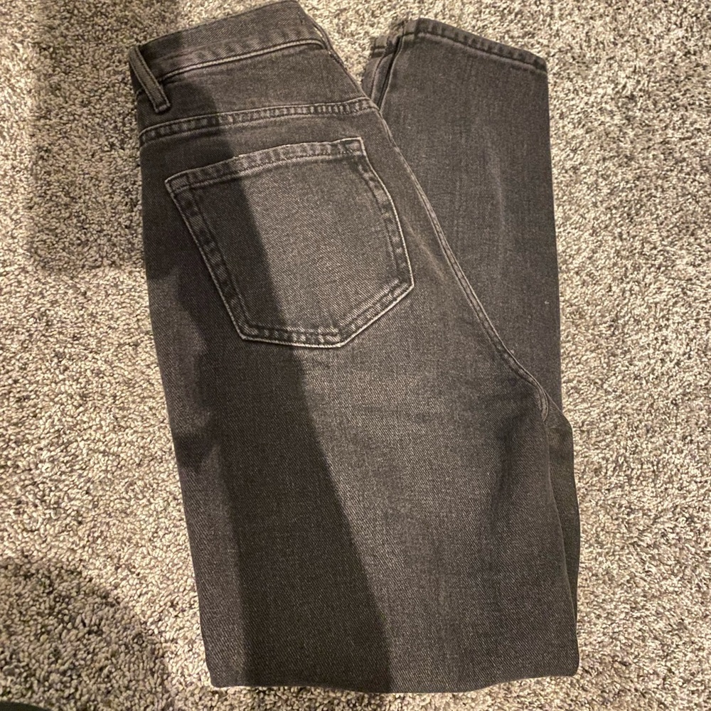 Black straight jeans no rips